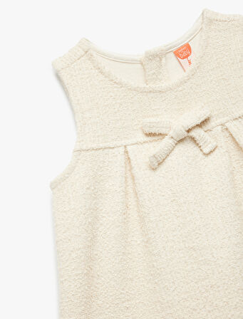 Kolsuz Bisiklet Yaka A Kesim Fiyonklu Tüvit Elbise