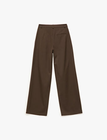 Cepli Yüksek Bel Geniş Paça Palazzo Pantolon