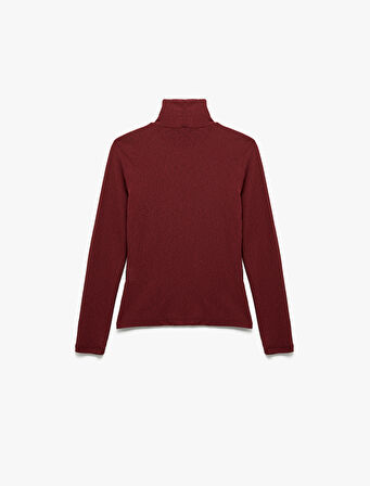 Slim Fit Balıkçı Yaka Uzun Kollu Tişört