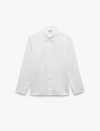 Klasik Yaka Slim Fit Uzun Kollu Poplin Gömlek