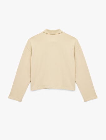 Rahat Kalıp Uzun Kollu Düğmeli Polo Yaka Tişört