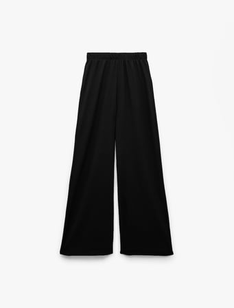 Beli Lastikli Bürümcük Geniş Paça Pantolon