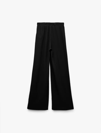 Beli Lastikli Bürümcük Geniş Paça Pantolon