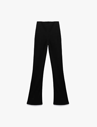 Yüksek Bel Basic İspanyol Paça Pantolon