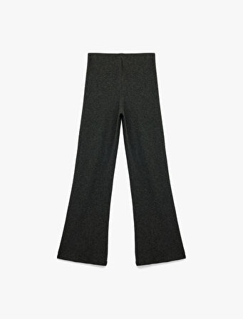 Kaşkorse Rahat Kalıp Ribanalı Geniş Paça Pantolon