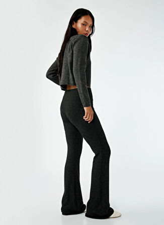 Koton Normal Bel Regular Fit Antrasit Kadın Pantolon 6WAL40030IK