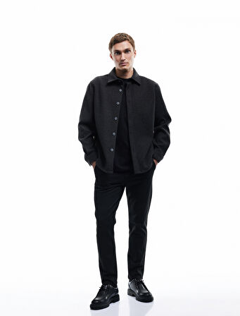 Cep Detaylı Düğmeli Slim Fit Kumaş Pantolon