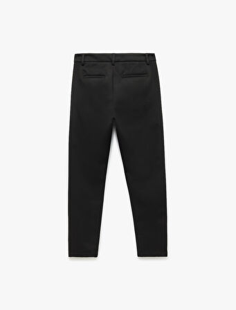 Cep Detaylı Düğmeli Slim Fit Kumaş Pantolon