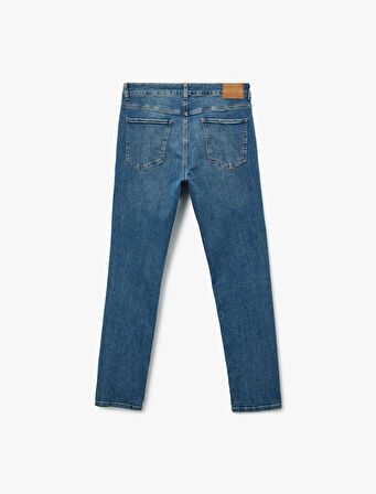 Normal Bel Pamuklu Slim Fit Jean Pantolon - Brad Jean