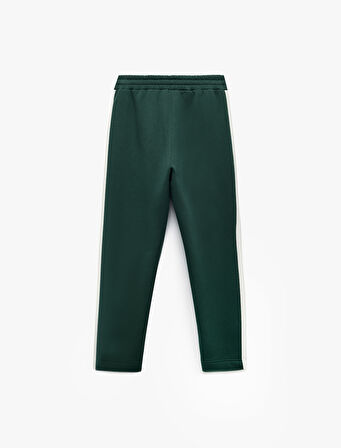 Şardonlu Cep Detaylı Renk Kontrastlı Beli Lastikli Eşofman Altı