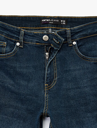 Pamuklu Normal Bel Slim Fit Jean Pantolon - Brad Jean