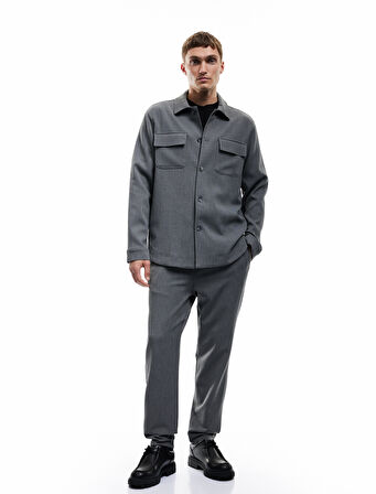 Viskon Karışımlı Cep Detaylı Beli Bağcıklı Pantolon