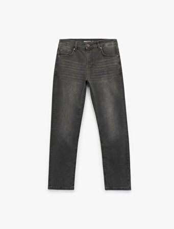 Normal Bel Pamuklu Straight Fit Jean Pantolon - Mark Jean