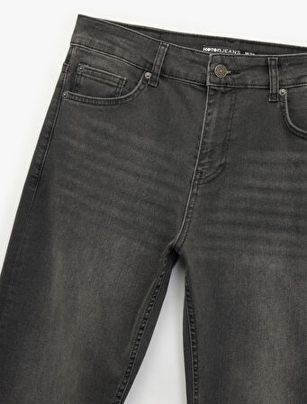 Normal Bel Pamuklu Straight Fit Jean Pantolon - Mark Jean