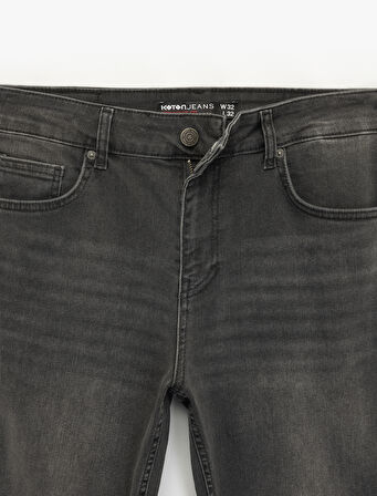 Normal Bel Pamuklu Straight Fit Jean Pantolon - Mark Jean
