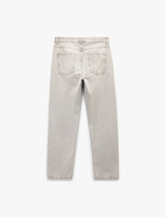 Pamuklu Normal Bel Vintage Straight Fit Jean Pantolon