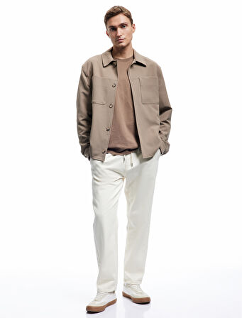 Pamuklu Oversize Cep Detaylı Bol Beli Bağcıklı Jean Pantolon