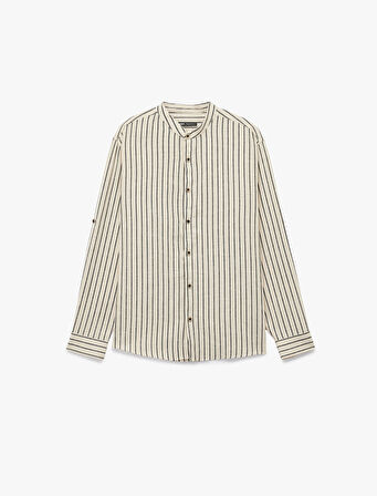 Pamuklu Regular Fit Uzun Kollu Hakim Yaka Gömlek