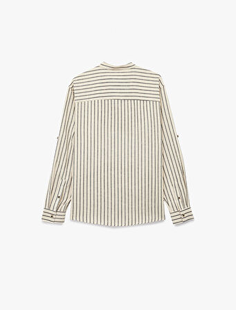 Pamuklu Regular Fit Uzun Kollu Hakim Yaka Gömlek