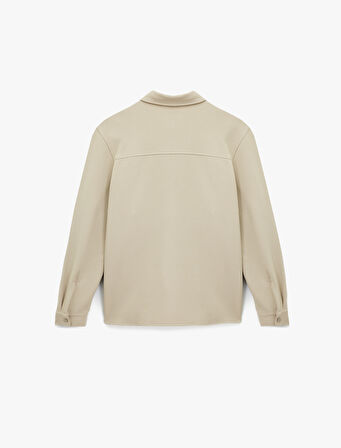 Regular Fit Cepli Çıtçıt Düğme Detaylı Klasik Yaka Uzun Kollu Gömlek Ceket