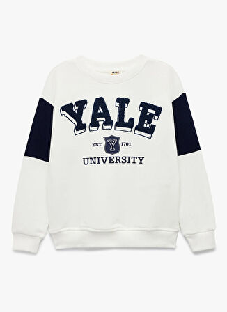 Koton Baskılı Erkek Çocuk Beyaz Sweatshırt 6WKB10027TK