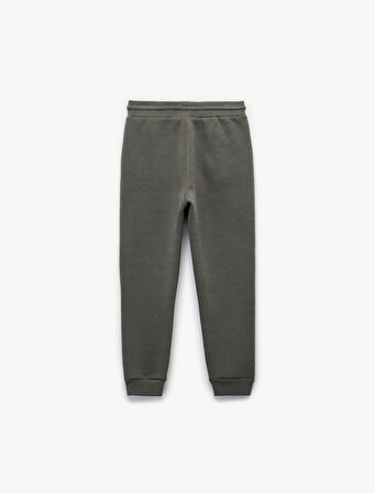 Beli Bağcıklı Baskılı Jogger Eşofman Altı 