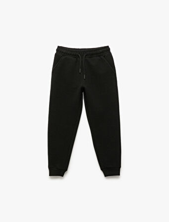 Cepli Beli Bağcıklı Basic Jogger Eşofman Altı