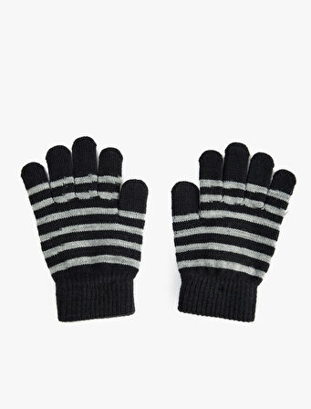Triko Çizgili Eldiven