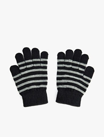 Triko Çizgili Eldiven