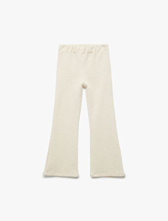 Pamuklu Beli Lastikli Basic İspanyol Paça Pantolon