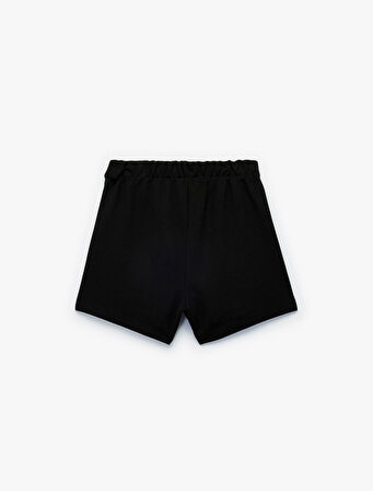 Toka Detaylı Viskon Karışımlı Pileli Etek