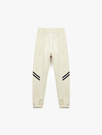 Pamuklu File Detaylı Şardonlu Jogger Eşofman Altı 