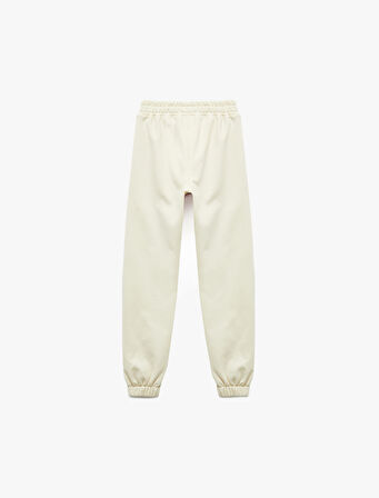 Pamuklu File Detaylı Şardonlu Jogger Eşofman Altı 