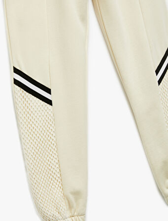 Pamuklu File Detaylı Şardonlu Jogger Eşofman Altı 