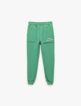 Şardonlu Baskılı Cep Detaylı Jogger Eşofman Altı