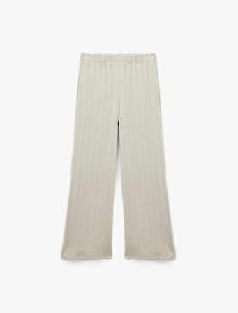 Rahat Kalıp Standart Bel Dokulu Pijama Altı