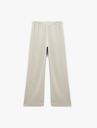 Rahat Kalıp Standart Bel Dokulu Pijama Altı