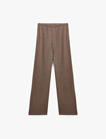 Viskon Karışımlı Rahat Kalıp Beli Lastikli Pijama Altı