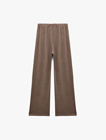 Viskon Karışımlı Rahat Kalıp Beli Lastikli Pijama Altı