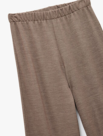 Viskon Karışımlı Rahat Kalıp Beli Lastikli Pijama Altı