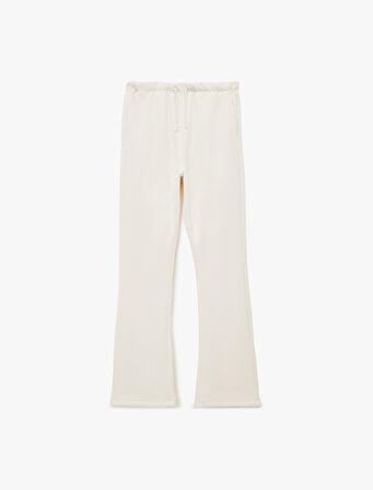 Rahat Kalıp Bağlama Detaylı Pamuk Karışımlı  Pijama Alt