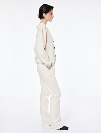 Rahat Kalıp Bağlama Detaylı Pamuk Karışımlı  Pijama Alt