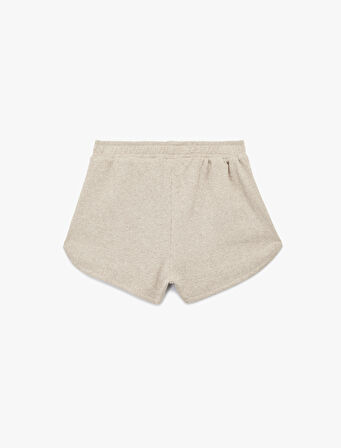 Dokulu Waffle Kumaş Mini Şort Pijama Altı