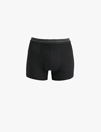 Pamuklu Regular Fit Şerit Detaylı 3'lü Boxer Seti