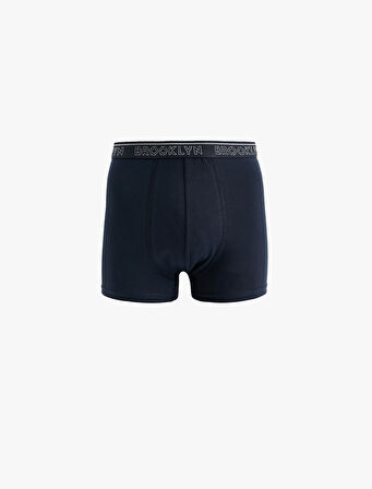 Baskılı Lastikli Basic Pamuklu 3'lü Boxer Seti