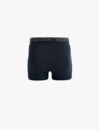 Baskılı Lastikli Basic Pamuklu 3'lü Boxer Seti