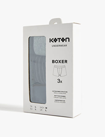 Çizgili Pamuklu 3'lü Boxer Seti