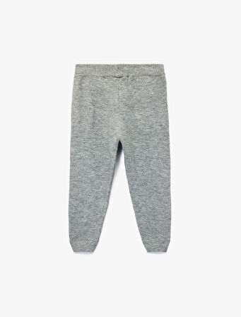 Beli Bağcıklı Basic Triko Pantolon