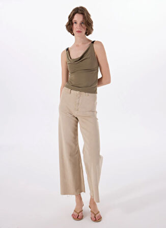 Koton Bisiklet Yaka Yeşil Kadın Atlet 5SAK10390EK