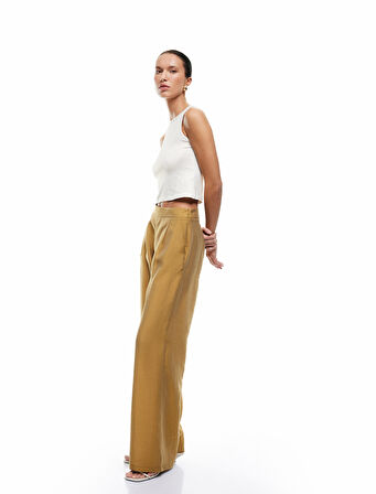 Modal Kumaş Cepli Geniş Paça Palazzo Pantolon